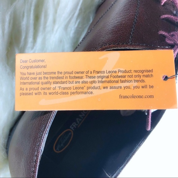 NEW Franco Leone Truly Italian Leather Bordo Shoes - Picture 8 of 9